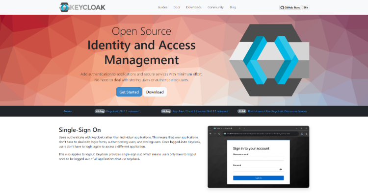 Keycloak_公式サイトキャプチャ